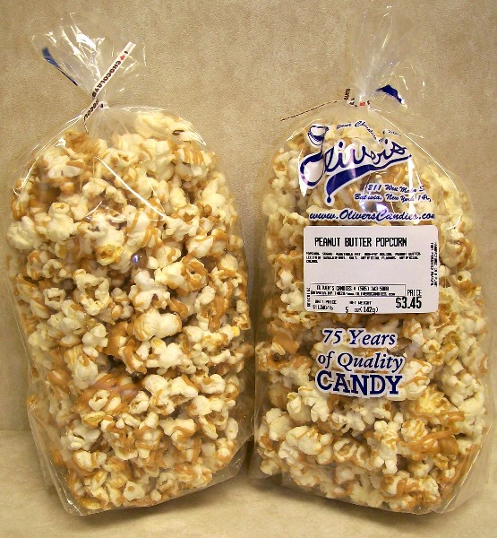 Peanut Butter Drizzled Popcorn Oliver's Candies in Batavia, New York